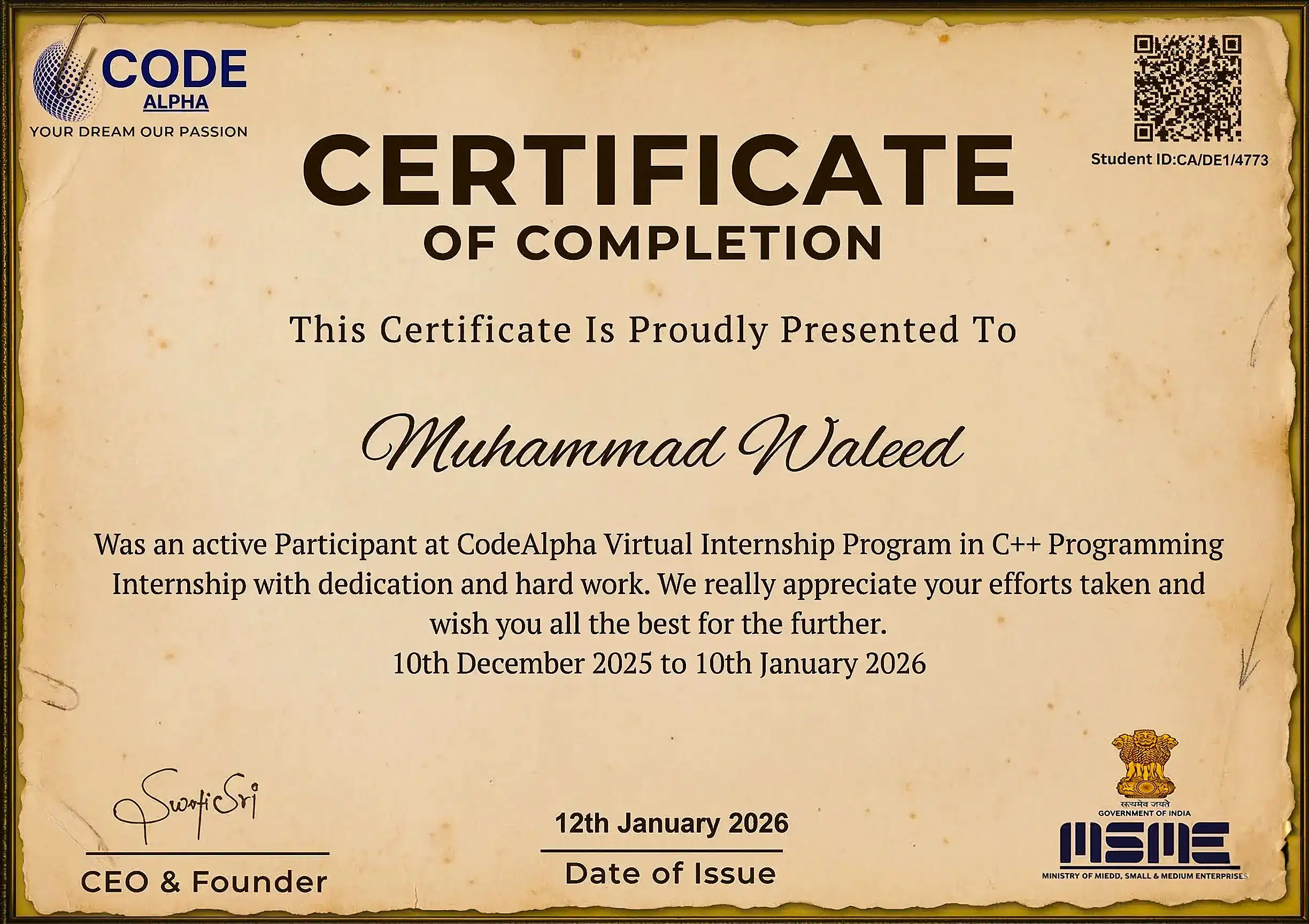 Machine Learning Certificate